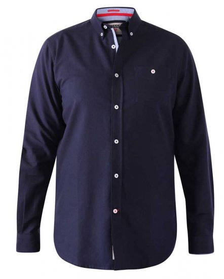 D555 Colchester LS shirt Navy - Ризи - мъжки ризи големи размери