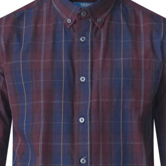 D555 Grady Long Sleeve Check Shirt - Ризи - мъжки ризи големи размери