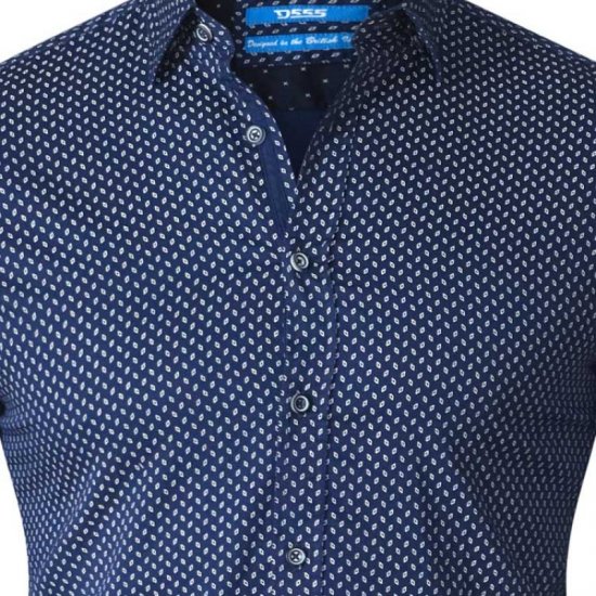 D555 Lavar Long Sleeve Diamond Printed Shirt - Ризи - мъжки ризи големи размери