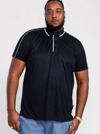 D555 Sussex Jersey Polo Shirt Dark Navy - Поло тениски - мъжки тениски с яка големи размери