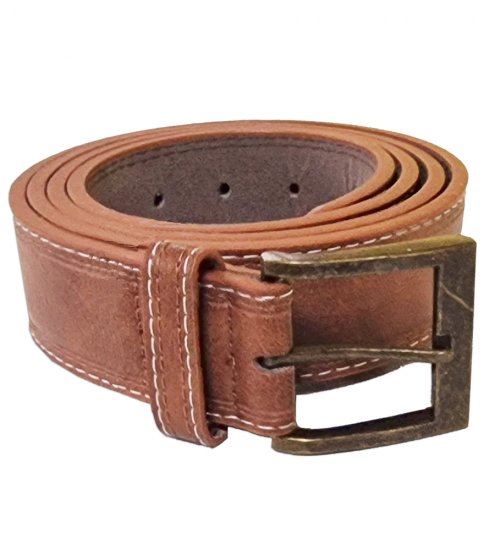 D555 Dylan Tan Bonded Leather Belt - Колани - мъжки колани големи размери