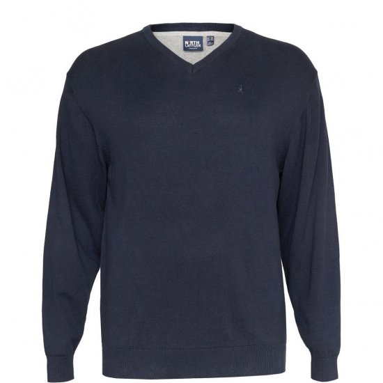 North Latitude V-neck knit Black - Суичъри & cуичъри с качулка - мъжки суичъри големи размери