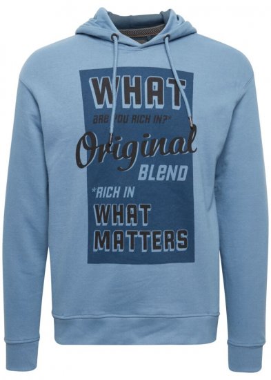 Blend Hoodie 4285 Copen Blue - Суичъри & cуичъри с качулка - мъжки суичъри големи размери