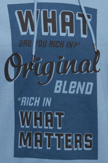 Blend Hoodie 4285 Copen Blue - Суичъри & cуичъри с качулка - мъжки суичъри големи размери