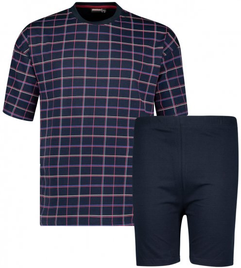 Adamo Diego Short sleeve Pyjama Navy - Бельо & Бански шорти - Мъжко бельо големи размери