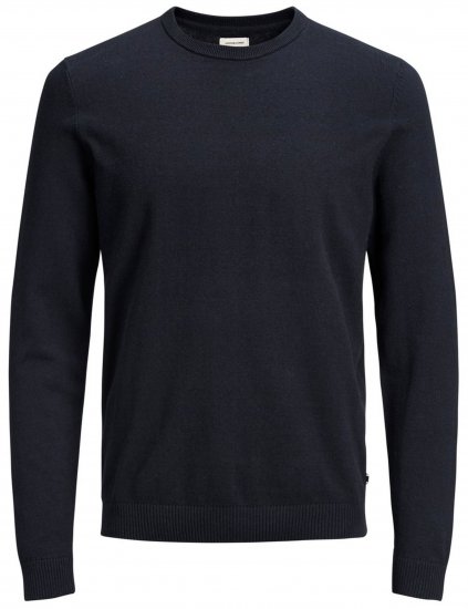 Jack & Jones Crew neck Knitted Sweater Navy - Суичъри & cуичъри с качулка - мъжки суичъри големи размери