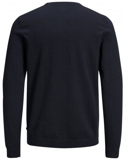 Jack & Jones Crew neck Knitted Sweater Navy - Суичъри & cуичъри с качулка - мъжки суичъри големи размери