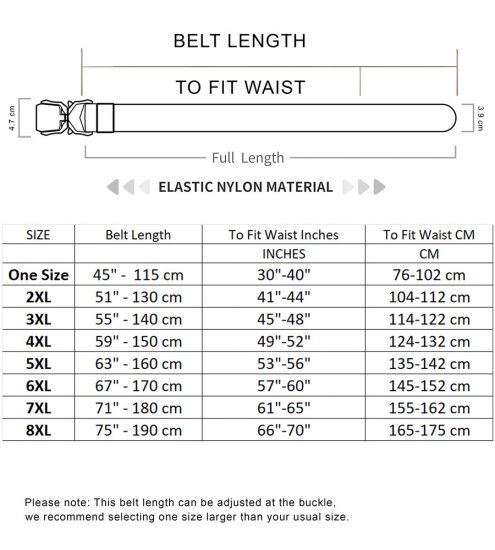 D555 Dale Tactical Stretch Webbing Belt with Heavy Duty Quick Release Buckle Black - Колани - мъжки колани големи размери