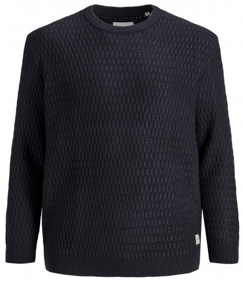 Jack & Jones JCOBRANDON Knit Black - Суичъри & cуичъри с качулка - мъжки суичъри големи размери
