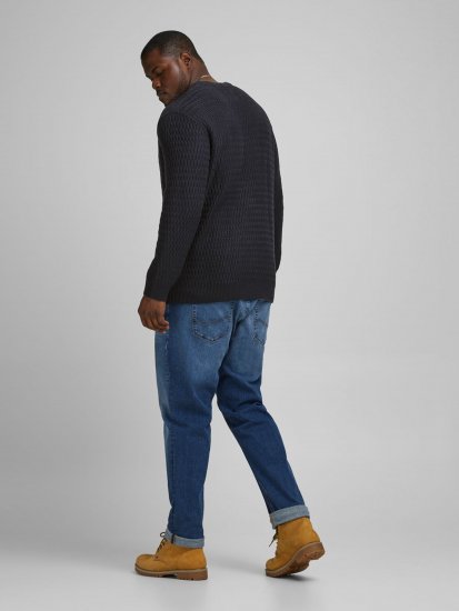 Jack & Jones JCOBRANDON Knit Black - Суичъри & cуичъри с качулка - мъжки суичъри големи размери