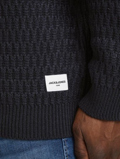 Jack & Jones JCOBRANDON Knit Black - Суичъри & cуичъри с качулка - мъжки суичъри големи размери
