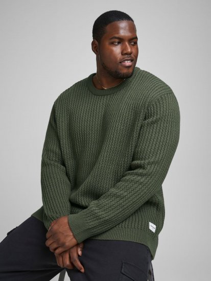 Jack & Jones JCOBRANDON Knit Forest - Суичъри & cуичъри с качулка - мъжки суичъри големи размери
