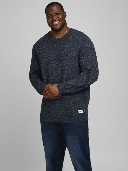 Jack & Jones JCOBRANDON Knit Navy Blazer - Суичъри & cуичъри с качулка - мъжки суичъри големи размери