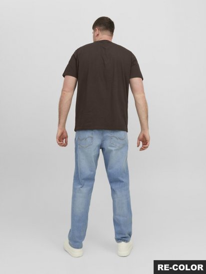 Jack & Jones STAR T-shirt Brown - Тениски - мъжки тениски големи размери