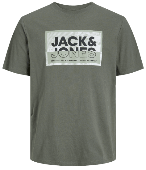 Jack & Jones JCOLOGAN T-Shirt Agave Green - Тениски - мъжки тениски големи размери