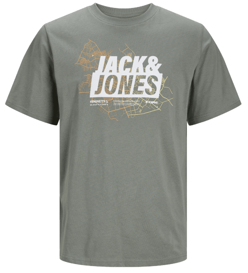 Jack & Jones JCOMAP LOGO T-Shirt Agave Green - Тениски - мъжки тениски големи размери