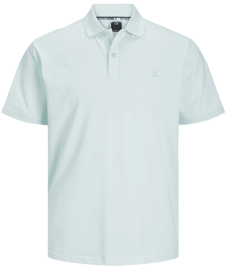 Jack & Jones JCOHASS LOGO Polo Soothing Sea - Поло тениски - мъжки тениски с яка големи размери