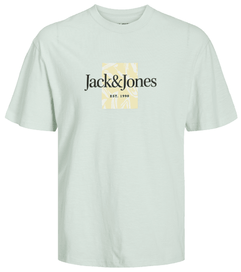 Jack & Jones JORLAFAYETTE BRANDING T-Shirt Skylight - Тениски - мъжки тениски големи размери