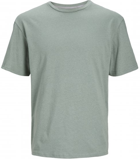 Jack & Jones JPRCC SOFT Linen Blend T-Shirt Lily Pad - Тениски - мъжки тениски големи размери