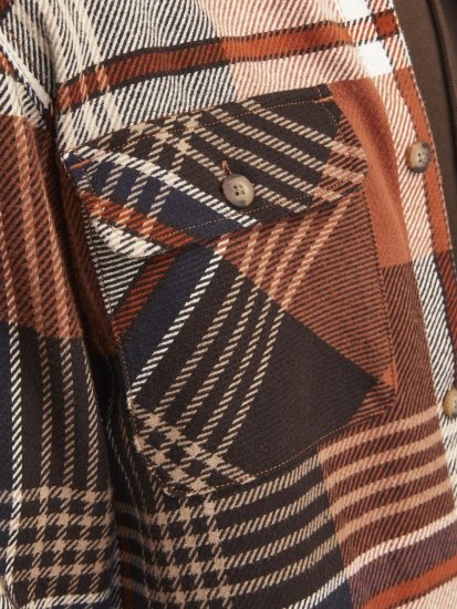 Jack & Jones Darren Flannel Overshirt кафяво - Ризи - мъжки ризи големи размери