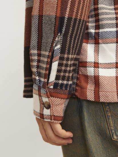 Jack & Jones Darren Flannel Overshirt кафяво - Ризи - мъжки ризи големи размери