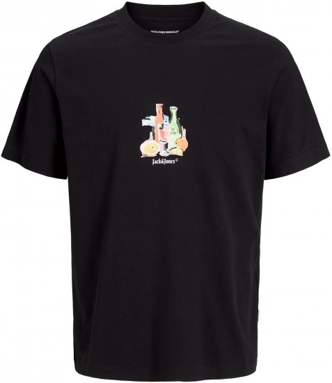 Jack & Jones Varenna Crew Neck T-Shirt Black - Тениски - мъжки тениски големи размери