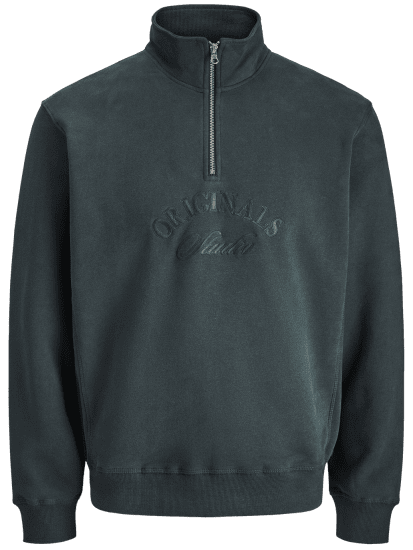 Jack & Jones Bleecker Branding High Neck Sweatshirt Forest River - Суичъри & cуичъри с качулка - мъжки суичъри големи размери