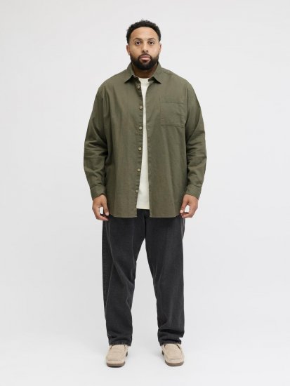 Jack & Jones Tristan Overshirt каки - Ризи - мъжки ризи големи размери