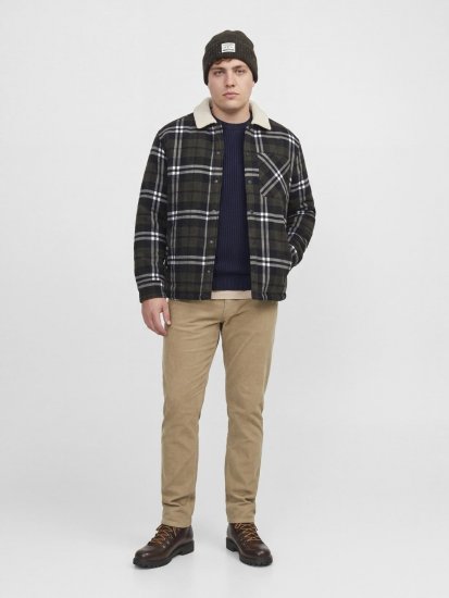 Jack & Jones Zac Teddy Риза-яке Зелено - Якета - мъжки якета големи размери