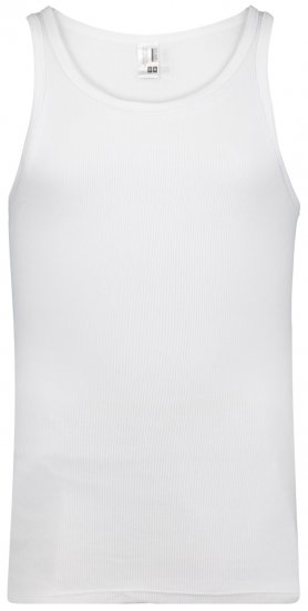 Adamo Prestige Double Ribbed Undershirt White - Бельо & Бански шорти - Мъжко бельо големи размери