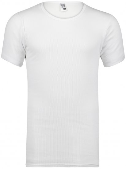 Adamo Prestige Double Ribbed Under-T-shirt White - Бельо & Бански шорти - Мъжко бельо големи размери