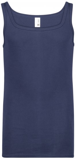 Adamo Royal Fine Ribbed Undershirt Navy - Бельо & Бански шорти - Мъжко бельо големи размери
