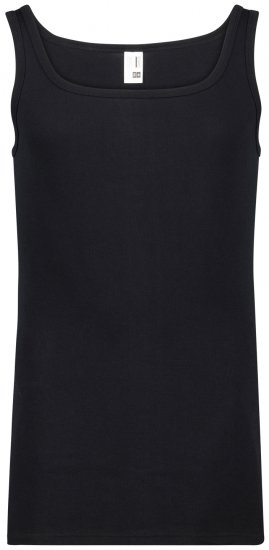 Adamo Royal Fine Ribbed Undershirt Black - Бельо & Бански шорти - Мъжко бельо големи размери