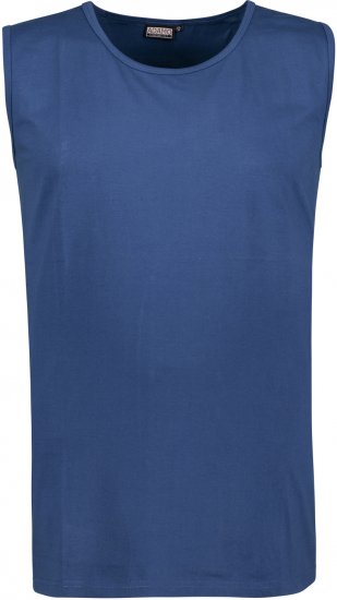 Adamo Rod Comfort Fit Tank Top Denim Blue - Тениски - мъжки тениски големи размери