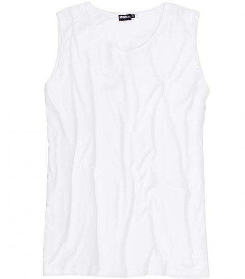 Adamo Rod Comfort Fit Tank Top White - Тениски - мъжки тениски големи размери