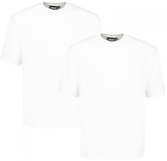 Adamo Marlon Comfort fit 2-pack T-shirt White - Тениски - мъжки тениски големи размери