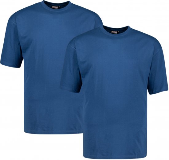 Adamo Marlon Comfort fit 2-pack T-shirt Denim Blue - Тениски - мъжки тениски големи размери