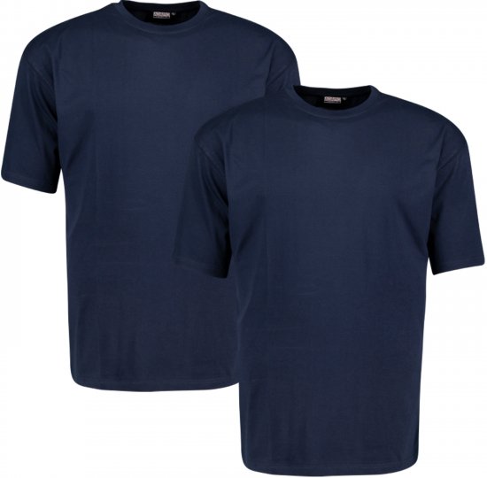 Adamo Marlon Comfort fit 2-pack T-shirt Navy - Тениски - мъжки тениски големи размери