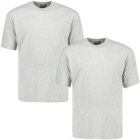 Adamo Marlon Comfort fit 2-pack T-shirt Grey - Тениски - мъжки тениски големи размери