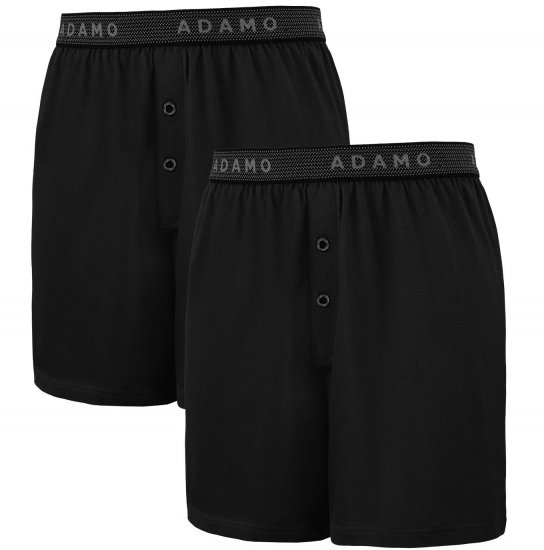 Adamo Jonas Boxershorts Black 2-pack - Бельо & Бански шорти - Мъжко бельо големи размери