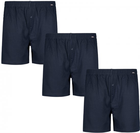 Adamo James Boxershorts 3-pack Navy - Бельо & Бански шорти - Мъжко бельо големи размери
