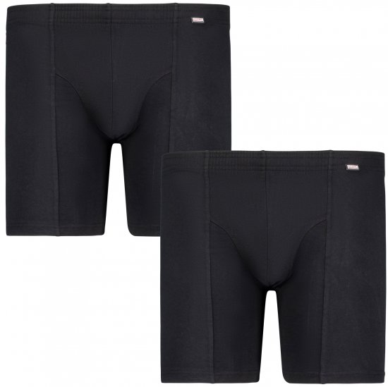 Adamo Jim Boxer shorts 2-pack Black - Бельо & Бански шорти - Мъжко бельо големи размери