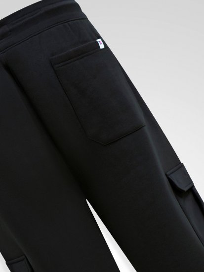 D555 Dexter 1 Cargo Jogger With Bear Embroidery Черно - Спортни панталони & Kъси панталони - мъжки спортни панталони големи размери