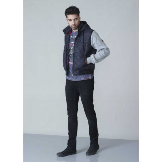 D555 Willie Hooded Quilted Jacket with Fleece sleeves - Якета - мъжки якета големи размери