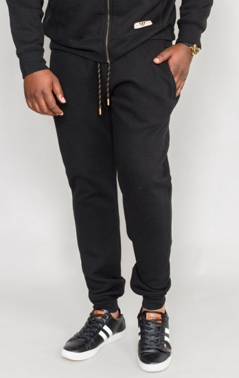 D555 Buckingham Cuffed Jogger With Side Pockets Black Tall Sizes - МЪЖКО ОБЛЕКЛО MT-6XLT - дрехи за високи мъже