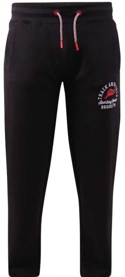 D555 Chilworth Open Hem Jogger Black Tall Sizes - МЪЖКО ОБЛЕКЛО MT-6XLT - дрехи за високи мъже