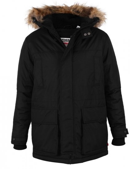 D555 Lovett Parka Black - Якета - мъжки якета големи размери