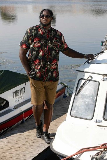D555 LENNOX Hawaiian AO Print Shirt Black - Ризи - мъжки ризи големи размери