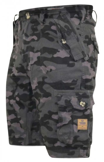 D555 ZAVIER Camo Cotton Cargo Shorts - Шорти - мъжки къси панталони големи размери