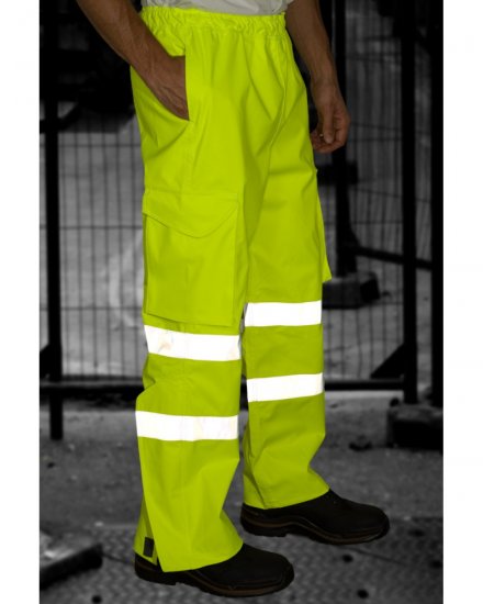 Leo Appledore Cargo Rain pants Hi-Vis Yellow - Работно облекло - мъжки работно облекло големи размери